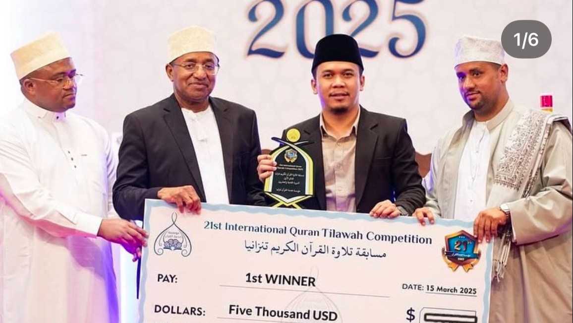 Qari Binjai Raih Juara 1 Kompetisi Al Qur'an Internasional di Tanzania