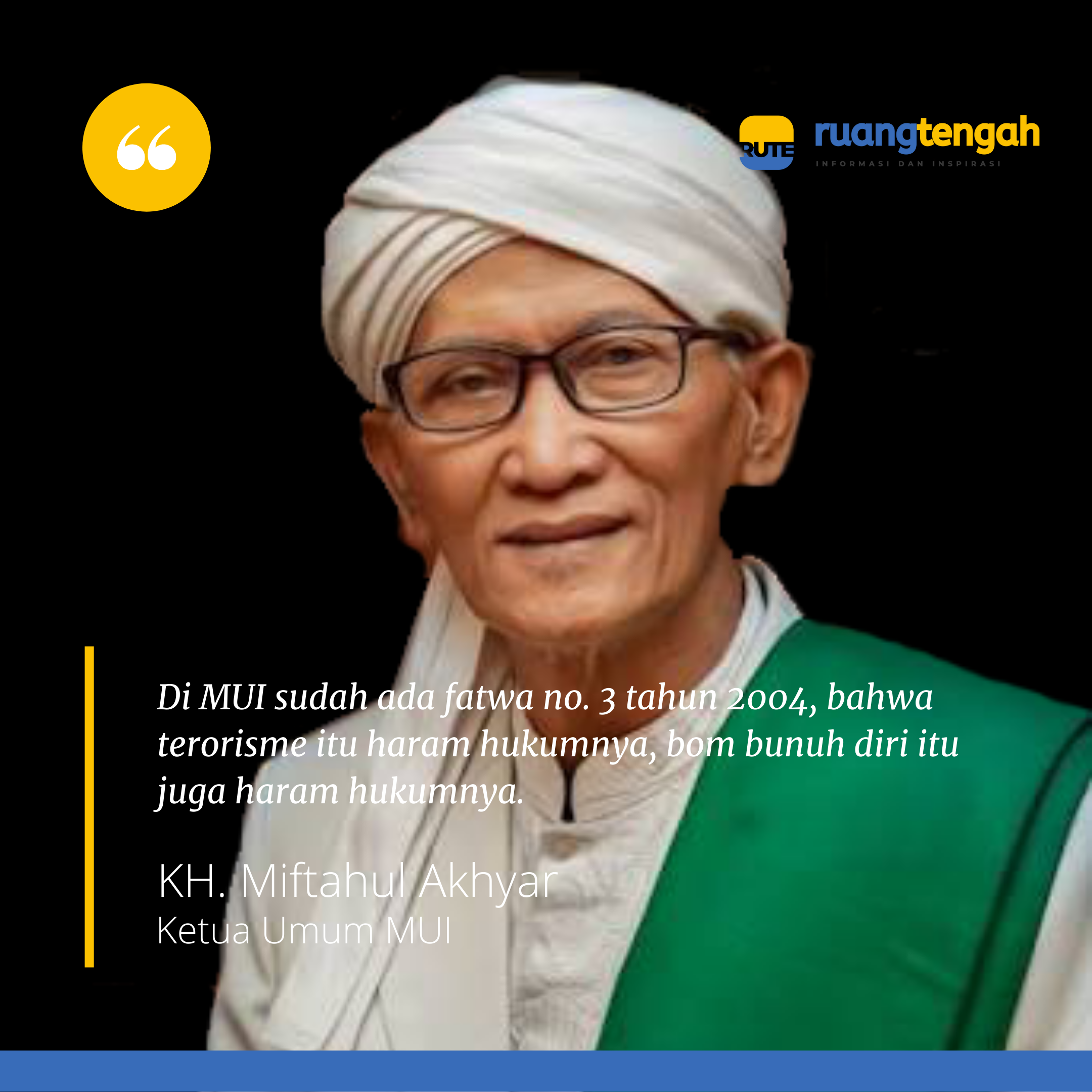 Ketua MUI Tegaskan Hukum Terorisme dan Bom Bunuh Diri